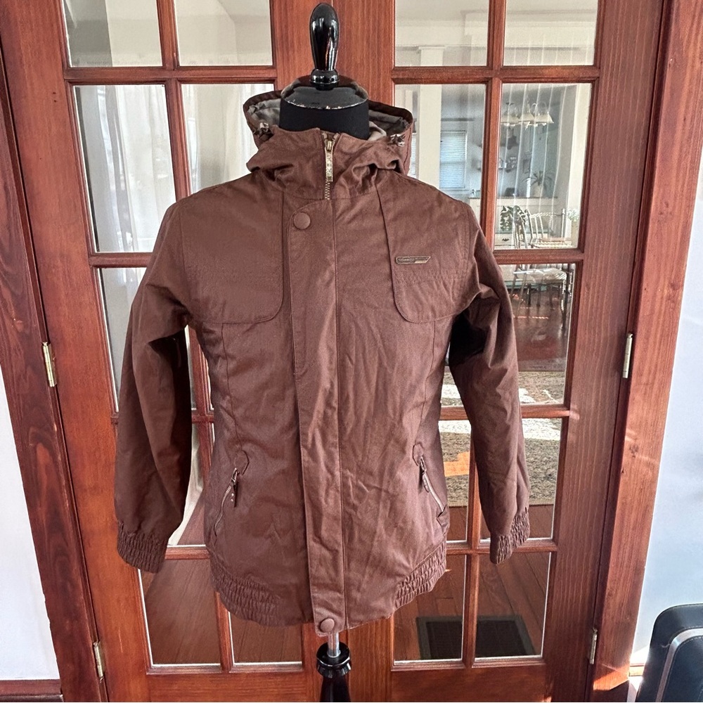 Sims Snowboarding Womens Full-Zip Brown Jacket Size Large